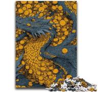 Rompecabezas de 1000 Piezas para Adolescentes, dragón Dorado, Juego Familiar, antiestrés, desafío difícil, Adecuado para Parejas, 50x75cm