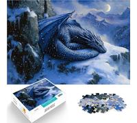 Rompecabezas de 1000 Piezas para Adolescentes Dragón Durmiente en Las montañas Nevadas Juego Educativo Familiar Regalo Divertido 52x38cm