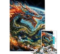 Rompecabezas de 1000 Piezas para Adolescentes Dragón Elemental de la Tierra Divertido Juego de Rompecabezas Decoración Perfecta Regalo Ideal para Toda la Familia (tamaño 50x75cm)