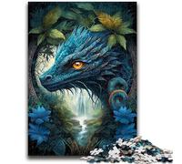 Rompecabezas de 1000 Piezas para Adolescentes, dragón en la Jungla de Mandalas, Juego desafiante y Juego Familiar, decoración de Pared, cumpleaños y Navidad, 50x75cm