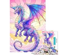 Rompecabezas de 1000 Piezas para Adolescentes Dragón en Tonos Pastel Entre Las Nubes Ideal para cumpleaños Navidad Vacaciones en casa y para Pasar el rato Juguete Educativo Apto para Mayores