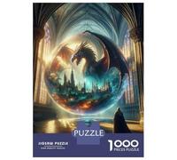 Rompecabezas De 1000 Piezas para Adolescentes Dragon Fantasy Art Print-6 Rompecabezas para Adolescentes Juegos Relajantes Decoración Perfecta Regalos De Cumpleaños Y Únicos 52x38cm/1000pcs