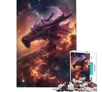 Rompecabezas de 1000 Piezas para Adolescentes Dragón Nebulosa Juguete Educativo de 1000 Piezas Un desafío difícil Divertido Juego para Toda la Familia (50x75cm)