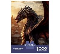 Rompecabezas De 1000 Piezas para Adolescentes Dragon Sentinel Rompecabezas para Adolescentes Juego De Ingenio Decoración De Pared Difícil Y Desafiante 38x26cm/1000pcs