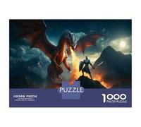 Rompecabezas De 1000 Piezas para Adolescentes Dragon Slayer Fantasy Artwork Rompecabezas para Adultos Juegos Relajantes Pero Divertidos Y Humorísticos 52x38cm/1000pcs