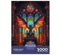 Rompecabezas De 1000 Piezas para Adolescentes Dragon Statue in Gothic Hall Rompecabezas para Adultos Juego Familiar Decoración del Hogar Cumpleaños Y Navidad 52x38cm/1000pcs