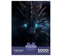 Rompecabezas De 1000 Piezas para Adolescentes Dragon with Blue Eyes Rompecabezas para Adultos Juguete Decoración De Pared Decoración Cumpleaños, Navidad 70x50cm/1000pcs