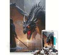 Rompecabezas de 1000 Piezas para Adolescentes: Dragón y Mago en un Paisaje fantástico Juego Imposible Entrena tu Cerebro y Tus Manos Regalo de cumpleaños 50x75cm