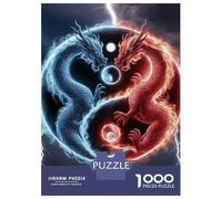 Rompecabezas De 1000 Piezas para Adolescentes Dragon Yin Yang Rompecabezas para Adultos Juegos Relajantes Vacaciones En Casa Matar El Tiempo Desafiante De Completar 38x26cm/1000pcs
