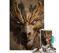 Rompecabezas de 1000 Piezas para Adolescentes Dragones con Mirada Brillante Juegos relajantes Juguetes adictivos para Cultivar la Paciencia un Gran Regalo un desafío difícil (tamaño 50x75cm)