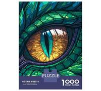 Rompecabezas De 1000 Piezas para Adolescentes Dragons Gaze Stained Glass Rompecabezas para Adultos Juego De Ingenio Regalo De Cumpleaños para Cumpleaños, Navidad 70x50cm/1000pcs