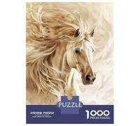 Rompecabezas De 1000 Piezas para Adolescentes Drawing A Horse with A White Mane Rompecabezas Juguetes Antiestrés Divertidos Y Humorísticos Cumpleaños Y Navidad 70x50cm/1000pcs