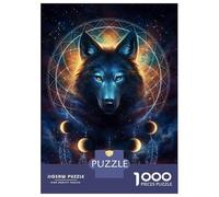 Rompecabezas De 1000 Piezas para Adolescentes Dream Catcher Wolf Rompecabezas para Adultos Juego Práctico Pero Divertido Y Humorístico para Cumpleaños, Navidad 38x26cm/1000pcs