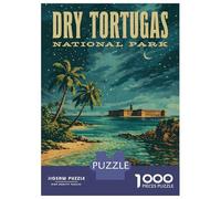Rompecabezas De 1000 Piezas para Adolescentes Dry Tortugas National Park Vintage Rompecabezas para Adultos Juego Familiar Decoración del Hogar Regalos para Reducir El Estrés 52x38cm/1000pcs