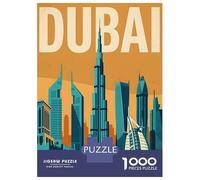 Rompecabezas De 1000 Piezas para Adolescentes Dubai Skyline Travel Rompecabezas para Adultos Juego De Ingenio Ensamblaje De Patrones Desafiante De Completar 70x50cm/1000pcs