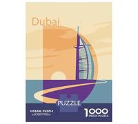 Rompecabezas De 1000 Piezas para Adolescentes Dubai Travel Rompecabezas para Adultos Juegos Relajantes Desafío Difícil Diversión En Casa Actividades, 38x26cm/1000pcs