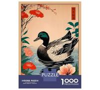Rompecabezas De 1000 Piezas para Adolescentes Duck Japanese Art Rompecabezas para Adultos Juego Práctico Decoración del Hogar Cumpleaños Y Navidad 38x26cm/1000pcs