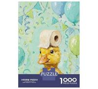 Rompecabezas De 1000 Piezas para Adolescentes Duckling with Toilet Paper Hat Rompecabezas para Adultos Juegos Relajantes Decoración Interacción Entre Padres E Hijos 38x26cm/1000pcs