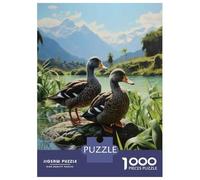 Rompecabezas De 1000 Piezas para Adolescentes Ducks in A Lake with Mountains Rompecabezas para Adultos Juegos Divertidos Decoración Perfecta Regalo De Cumpleaños, Regalos, 38x26cm/1000pcs