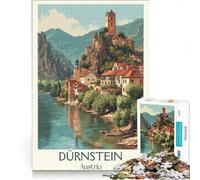 Rompecabezas de 1000 Piezas para Adolescentes, Dürnstein, Austria, Juegos Familiares, antiestrés, Regalos para Amigos y Familiares 50x75cm