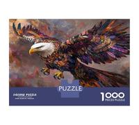 Rompecabezas De 1000 Piezas para Adolescentes Eagle Art Print Poster-2 Rompecabezas para Adultos Juegos Relajantes Regalos para Mujeres Interacción Entre Padres E Hijos 52x38cm/1000pcs