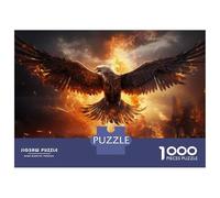 Rompecabezas De 1000 Piezas para Adolescentes Eagle Fire Fantasy Artwork Rompecabezas para Adultos Juegos De Relajación Ensamblaje De Patrones Diversión En Casa Actividades, 52x38cm/1000pcs