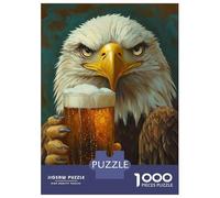 Rompecabezas De 1000 Piezas para Adolescentes Eagle with Beer Rompecabezas para Adultos Juego De Ingenio Decoración Ayuda A Ejercitar El Cerebro 70x50cm/1000pcs