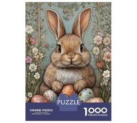 Rompecabezas De 1000 Piezas para Adolescentes Easter Bunny Art Nouveau Rompecabezas para Adultos Juegos Relajantes Decoración del Hogar Regalos De Cumpleaños Y Únicos 70x50cm/1000pcs