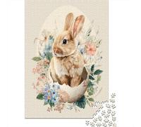 Rompecabezas De 1000 Piezas para Adolescentes Easter Bunny Egg Decor Rompecabezas para Adolescentes Juegos Relajantes Decoración Juego Desafiante Regalos 70x50cm/1000pcs