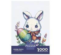 Rompecabezas De 1000 Piezas para Adolescentes Easter Rabbit Cute Rompecabezas para Adultos Juego Familiar Antiestrés Cumpleaños Y Navidad 52x38cm/1000pcs
