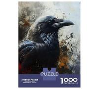 Rompecabezas De 1000 Piezas para Adolescentes Edgar Allen PoE The Raven Rompecabezas para Adultos Juegos Divertidos Regalos para Mujeres Desafiantes De Completar 70x50cm/1000pcs