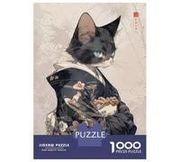 Rompecabezas De 1000 Piezas para Adolescentes Edo Cat Geisha Rompecabezas para Adultos Juego De Ingenio Difícil Gran Regalo para Jugar 70x50cm/1000pcs