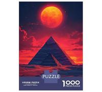 Rompecabezas De 1000 Piezas para Adolescentes Egyptian Pyramid Sunset Rompecabezas para Adultos Juegos De Relajación Desafío Difícil Desafío Educativo 38x26cm/1000pcs