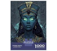 Rompecabezas De 1000 Piezas para Adolescentes Egyptian Queen Art Print Rompecabezas para Adultos Juego De Ingenio Desafío Difícil Cumpleaños 70x50cm/1000pcs