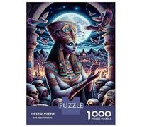 Rompecabezas De 1000 Piezas para Adolescentes Egyptian Queen Moon Night Rompecabezas para Adultos Juego Práctico Decoración Gran Regalo para Jugar 70x50cm/1000pcs