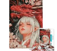 Rompecabezas de 1000 Piezas para Adolescentes El Abrazo del dragón Juego Educativo Juguete Juego Intelectual Regalos para Mujeres y Hombres Un desafío difícil (tamaño 38x52cm)