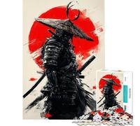 Rompecabezas de 1000 Piezas para Adolescentes El Amanecer Rojo del samurái Rompecabezas para Adolescentes Un desafío difícil para cumpleaños y Navidad Juegos de ingenio para Toda la Familia 38x26cm