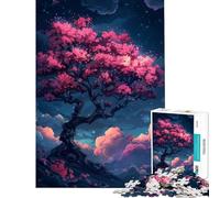 Rompecabezas de 1000 Piezas para Adolescentes El árbol de la Soledad Entre Las Nubes Un Reto para completar Carrera de Velocidad Manual Juegos relajantes para Mayores de 14 años (38x52cm)