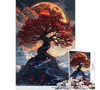 Rompecabezas de 1000 Piezas para Adolescentes El Árbol del Mundo Cenizo Juegos relajantes de análisis y lógica Juguete Decorativo para Pared cumpleaños y Navidad (50x75cm)