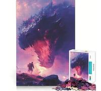Rompecabezas de 1000 Piezas para Adolescentes El Ataque de los Kaiju Juego de Estrategia con Bordes limpios Juego de ingenio Juego Lento Diversión Actividad de cumpleaños (50x75cm)