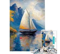 Rompecabezas de 1000 Piezas para Adolescentes El Barco Solitario Rompecabezas para Adultos Juegos relajantes Divertidos y con Humor para cumpleaños y Navidad (tamaño 38x26cm)