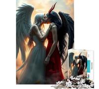 Rompecabezas de 1000 Piezas para Adolescentes El Beso del ángel y el Demonio Un desafío para la Inteligencia Cerebral Juguetes adictivos Juegos educativos Mejora la Memoria Regalo de cumpleaños