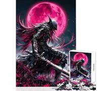 Rompecabezas de 1000 Piezas para Adolescentes: El Caballero Oscuro bajo la Luna de Sangre Juguetes de Bricolaje Grandes Regalos y Juguetes Juegos relajantes descompresión Intelectual tamaño 38x26cm