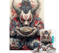 Rompecabezas de 1000 Piezas para Adolescentes El devorador de Ramen demoníaco Rompecabezas Juego de ingenio desafío difícil de completar (tamaño 38x26cm)