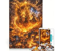 Rompecabezas de 1000 Piezas para Adolescentes El Dragón Amarillo contra la Mafia Tecnológica Juego Imposible interacción Entre Padres e Hijos Regalo de Juego desafiante 50x75cm