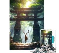 Rompecabezas de 1000 Piezas para Adolescentes El espíritu del Bosque Ayuda a ejercitar el Cerebro Juegos relajantes y desafiantes Apto para Mayores de 14 años 38x52cm