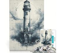 Rompecabezas de 1000 Piezas para Adolescentes El Faro de los arquitectos Juegos Divertidos para Disfrutar en casa Juego con un diseño Precioso 38x52cm