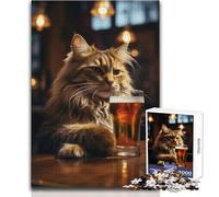 Rompecabezas de 1000 Piezas para Adolescentes: El Gato Cervecero Original II, un pasatiempo Tranquilo y satisfactorio, Juguete de Corte de precisión Entrelazado, tamaño 50x75cm