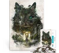 Rompecabezas de 1000 Piezas para Adolescentes El Gato sueña con irse Regalos de Juegos desafiantes Decoración 52x38cm