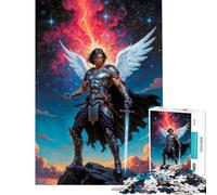 Rompecabezas de 1000 Piezas para Adolescentes El Guerrero angelical Miguel un desafío Educativo para Decorar la Pared Juegos relajantes para Mayores de 14 años (38x26cm)